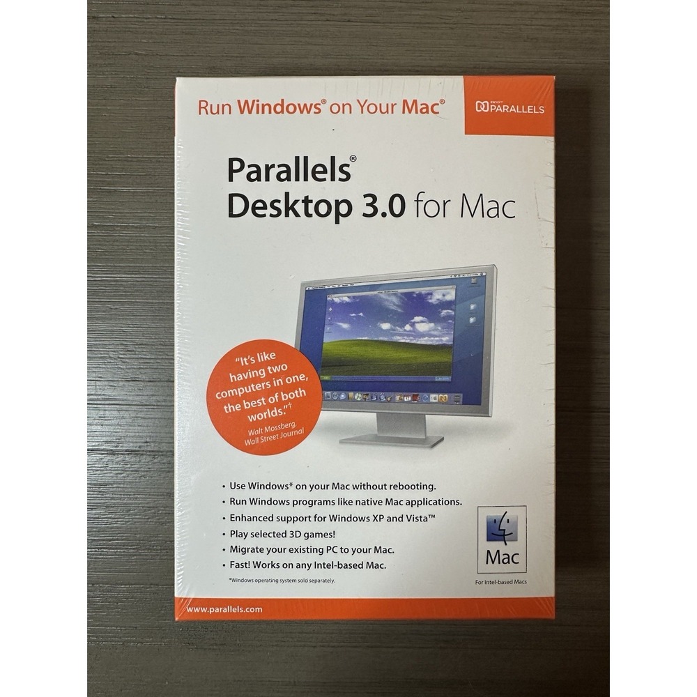 Parallels Desktop for Mac‎ Run Windows on Mac OS X BRAND NEW SEALED Vintage